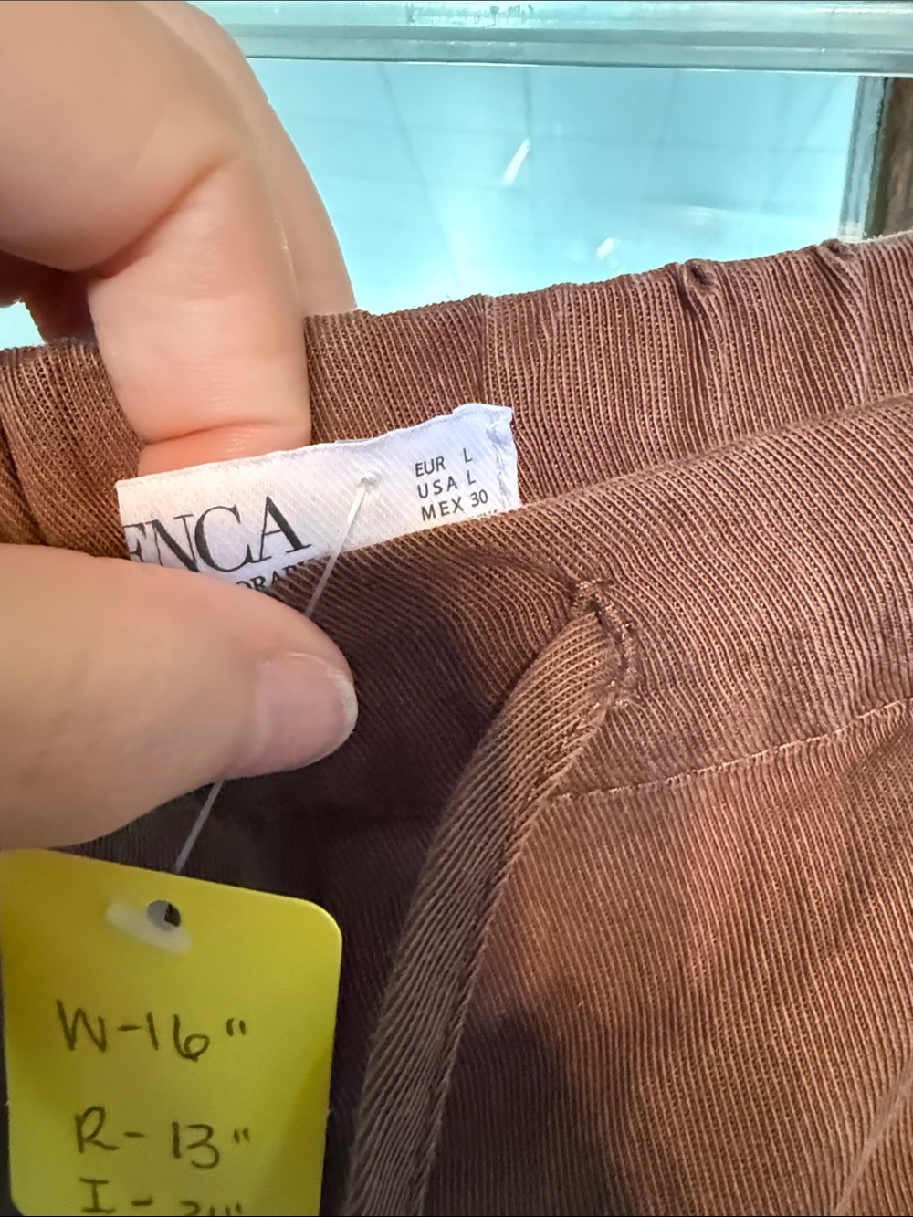 Blenca Young Contemporary Brown Lyocell Wide Leg Drawstring Trousers Size L - Picture 3 of 6